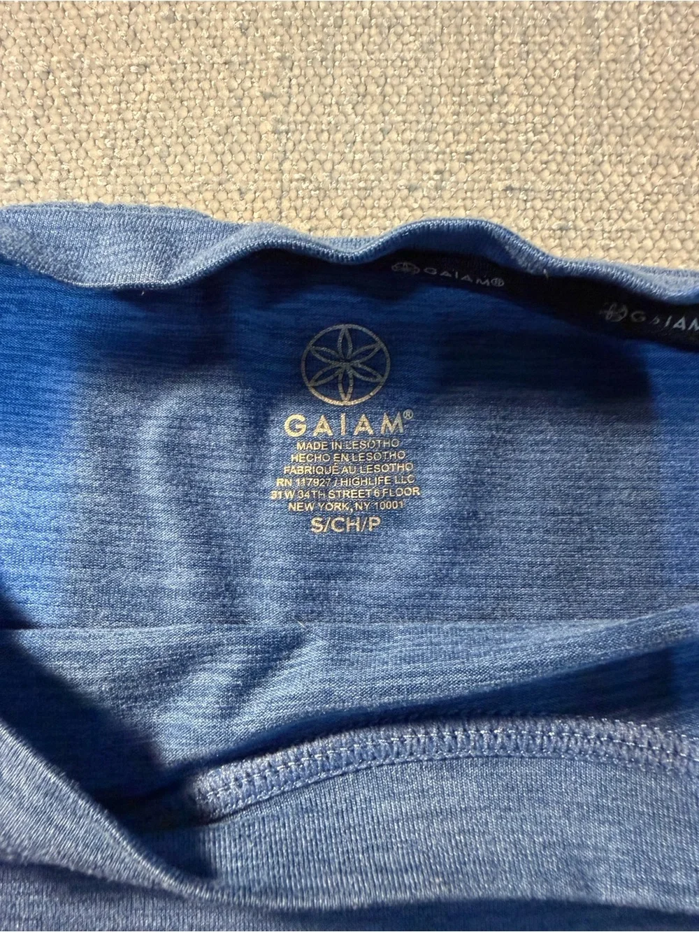 GAIAM Men's Heathered Royal Blue Crew Neck Tee - Picture 2 of 3